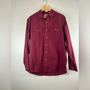 Red Head Long Sleeve Button Down Shirt Size Medium 100% Cotton